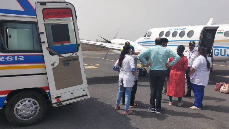 गुजरात सरकार की एयर एम्बुलेंस सेवा का पहली बार हुआ उपयोग जानिए कैसे!