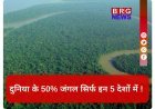 क्या आप जानते हैं कि दुनिया के 50% से ज्यादा जंगल केवल 5 देशों में सिमटे हैं ?