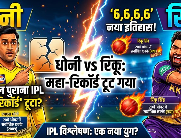 6,6,6,6... रिंकू ने हिलाया क्रिकेट जगत !