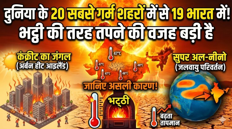 दुनिया के 20 सबसे गर्म शहरों में से 19 भारत में, बड़ी है भट्ठी की तरह तपने की वजह !