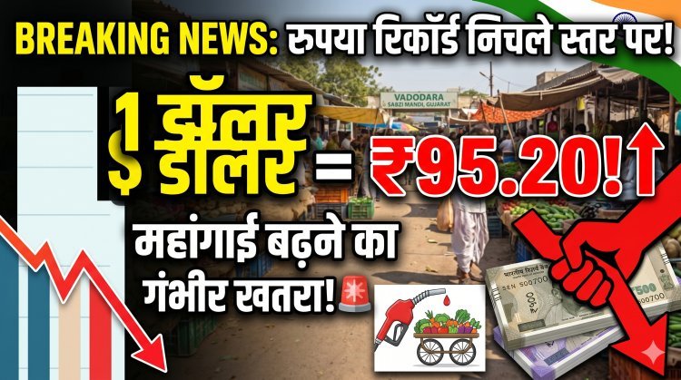 रुपया ध्वस्त: ₹95.20 का ऐतिहासिक रिकॉर्ड !