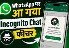 व्हाट्सएप पर आया 'Incognito Chat', प्राइवेसी अब आपके हाथ में !