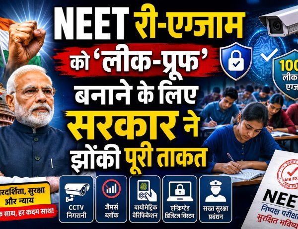 NEET Re-Exam के लिए अभेद्य सुरक्षा चक्र! 1.85 लाख AI कैमरे और 5 लाख जवानों का कड़ा पहरा।