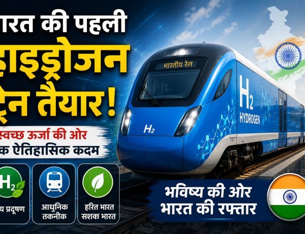 भारत की पहली हाइड्रोजन ट्रेन, जो अब प्रदूषण को कहेगी अलविदा !