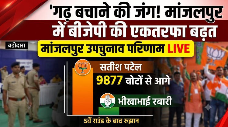 मांजलपुर उपचुनाव रिजल्ट: भाजपा प्रत्याशी सतीश पटेल की भारी बढ़त !