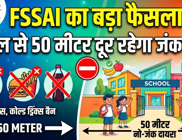 FSSAI ने तय किया 50 मीटर का 'नो-जंक' दायरा  !