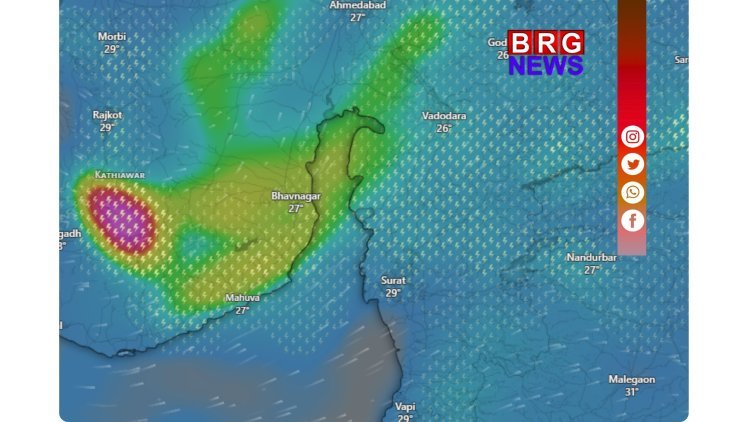वडोदरा में कल दोपहर भारी बारिश का अलर्ट, 75% बारिश के आसार | Vadodara Rain Update